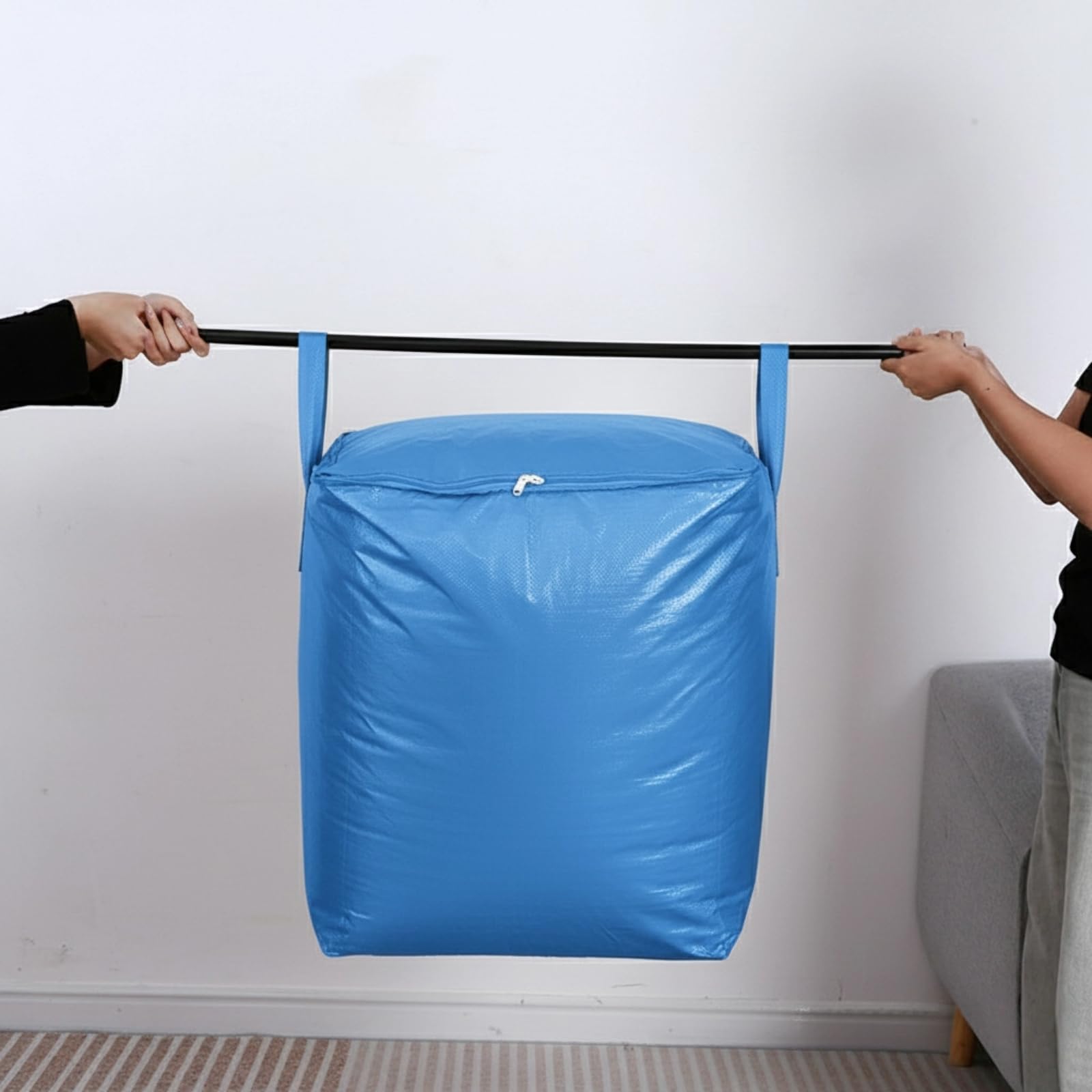 3-Pack 240l Large Moving Bags – Heavy Duty Waterproof Removal Bag with Double Zip Pulls,Ideal for Moving, College Dorms, Loft Storage