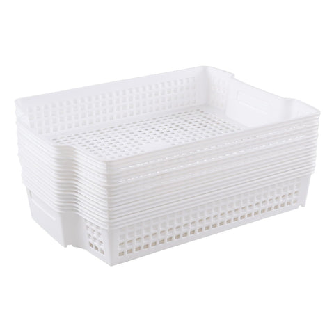 Xowine 6-Pack Stackable Paper Trays with Handles, Modern Desktop Organizer