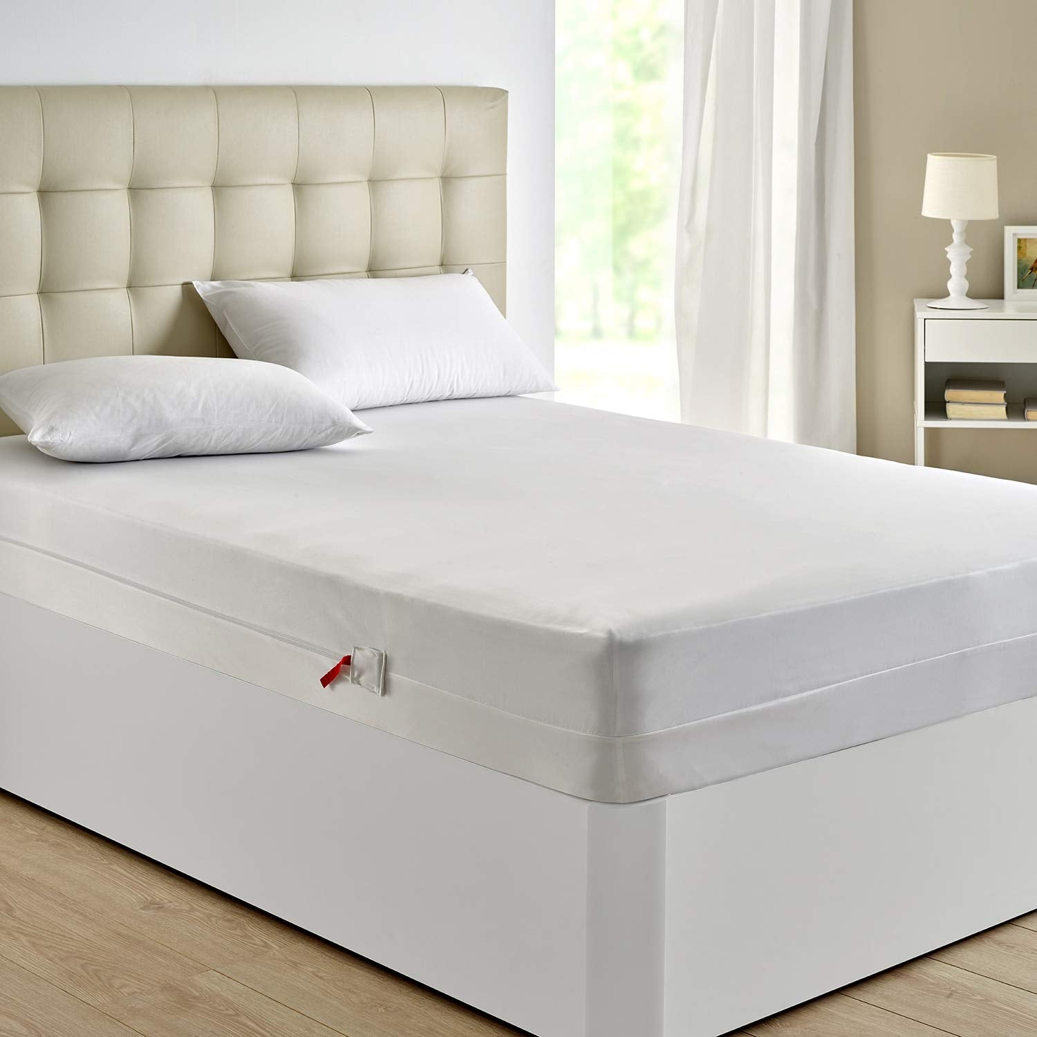 Pikolin Home - Sanitary Mattress Protector – Waterproof, Breathable, white Cama 160-160 x 190/200 cm white