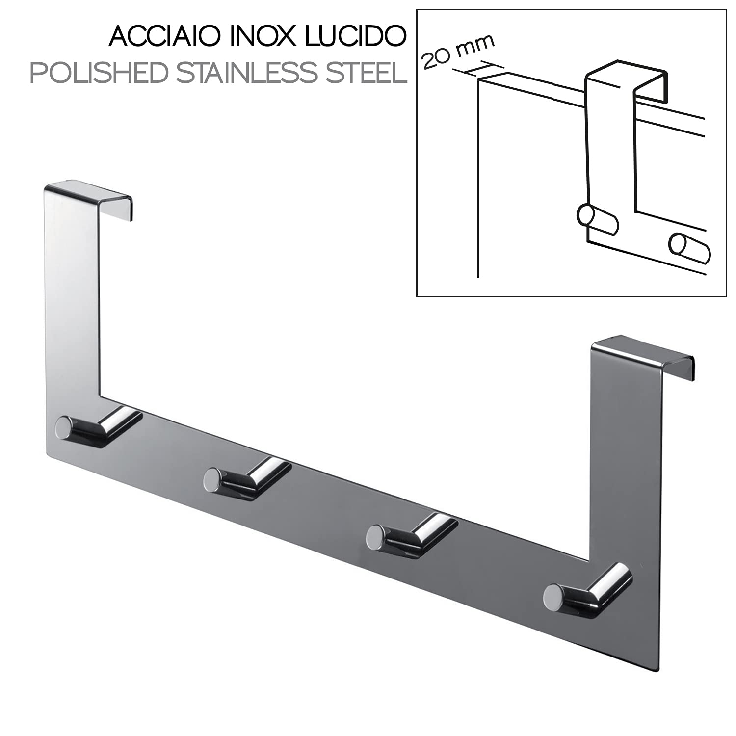 Gedy by Nameeks Hook 2124 Contemporary Italian Bathroom Accessories Set
