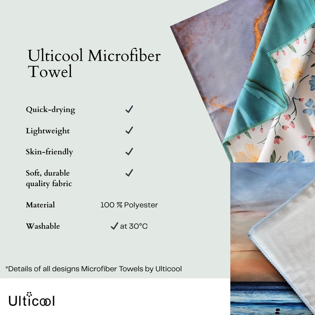 Ulticool Microfibre Children's Towel 140 x 70 cm - Beach Game Princess Unicorn - Lightweight Travel Towel Quick-Drying Bath Towel Beach Towel