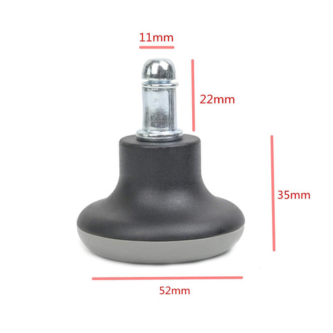 Xidouyuer 5pcs Bell Glides Caster Wheels Low Profile Bell Slider Replacement Office Chair Stool Swivel Caster Wheels to Fixed Stationary Castors