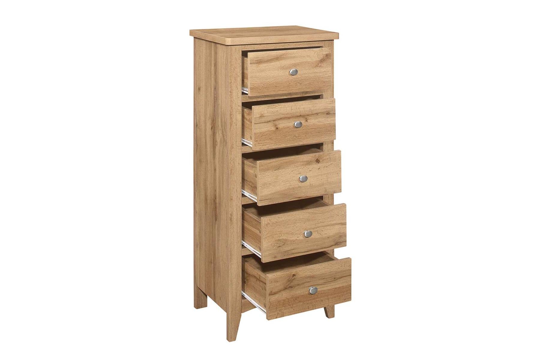 Birlea HAMPSTEAD 5 DRAWER TALL CHEST OAK