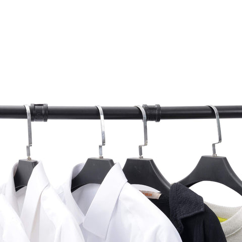 Industrial Pipe Clothing Rack, Wall Ceiling Mounted Clothes Garment Rack 29.1'', Black Iron Pipe Clothes Hanging Bar
