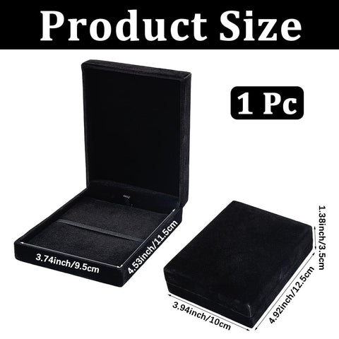 CREATCABIN Single Medal Display Storage Box Medal Display Case Black Velvet Medals Gift Box Rectangle Award Badge Organizer Boxes for Runners Sports