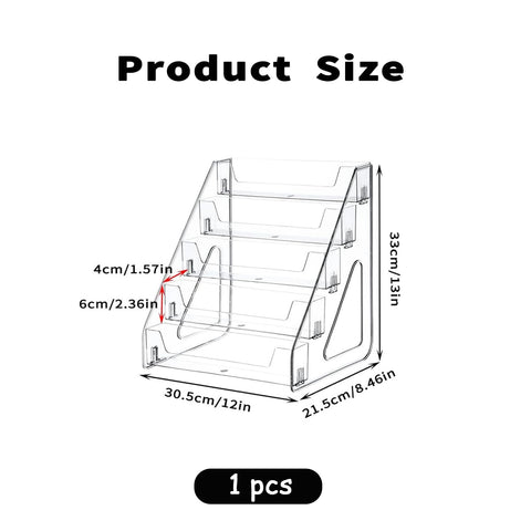 ToKinCen Trading Card Display Stand, 5 Tier 12" Acrylic Holder for Sports Graded Card