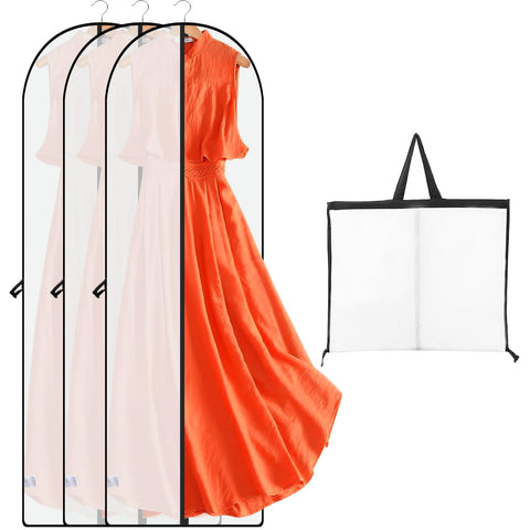 Niviy Long Dress Bag 60 x 180 cm, Garment Cover with Handle & Pocket