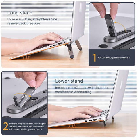 nediea Mini Laptop Stand for Desk, Keyboard Feet Riser, Laptop Cooling