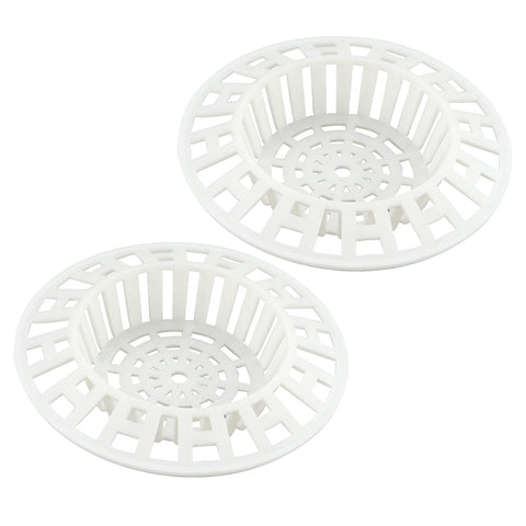 2 Pcs Plastic Sink Strainer, White Drain Hair Catcher Hair Plug Hole Plastic Lightweight Sink Filter Hair Trap Catch Waste Filter Plug Drain Filter
