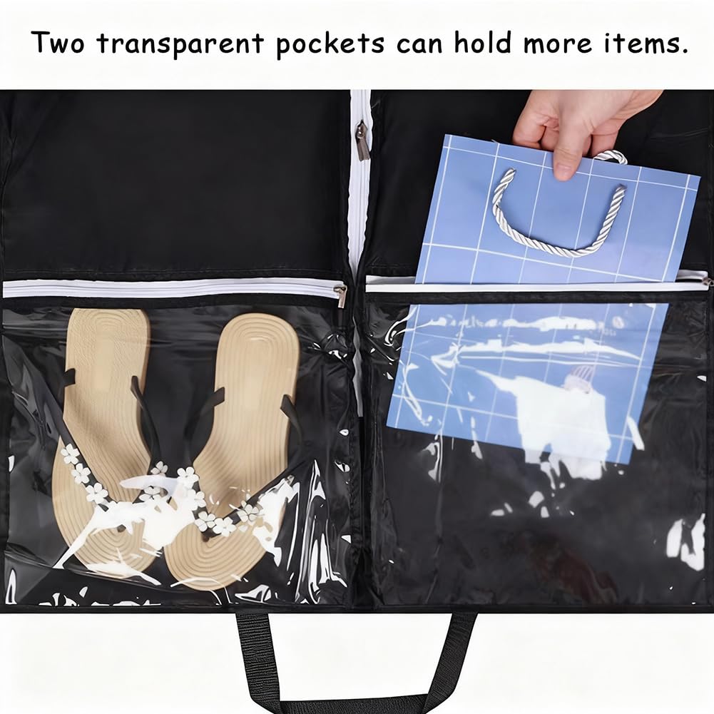Dance Garment Bag for Kids, Foldable Costume Storage with Zipper, Waterproof Clothes Covers, Clothes Protector for Dresses & Suits