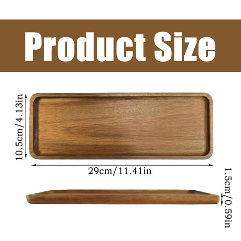 Wooden Tray, Acacia Wood Tray for Candle, Perfume Display, Serving Meals