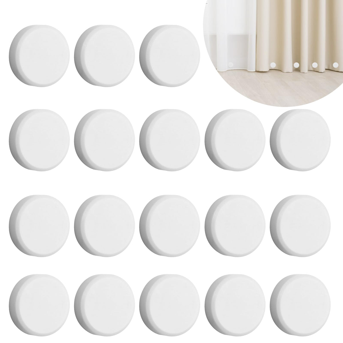 18 Pcs Magnetic Shower Curtain Weights, Strong Shower Curtains Magnets Curtain Weights Bottom No Sew