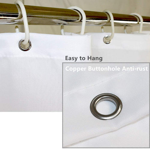 mefound Shower Curtain Waterproof & Mould Resistant Premium Hotel Quality Polyester Bathtub Curtain Weighted Hem & Rust-Proof Grommets 180 x 180 cm
