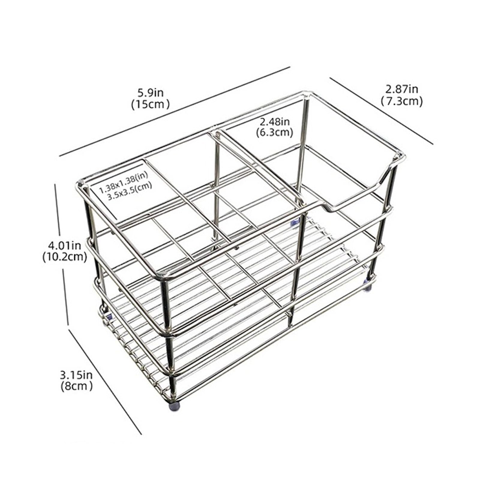 Electric toothbrush holder, stainless steel bathroom storage rack, drain storage rack (Silvery)