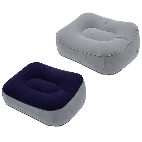 2 Pack Inflatable Foot Rest Pillows for Desk and Travel, Elevate Legs to Reduce Swelling, Improve Circulation, Portable Air Foot Cushions for Office