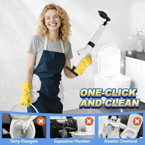 Toilet Unblocker Heavy Duty, Drain Unblocker, Sink Plunger (Off-white)