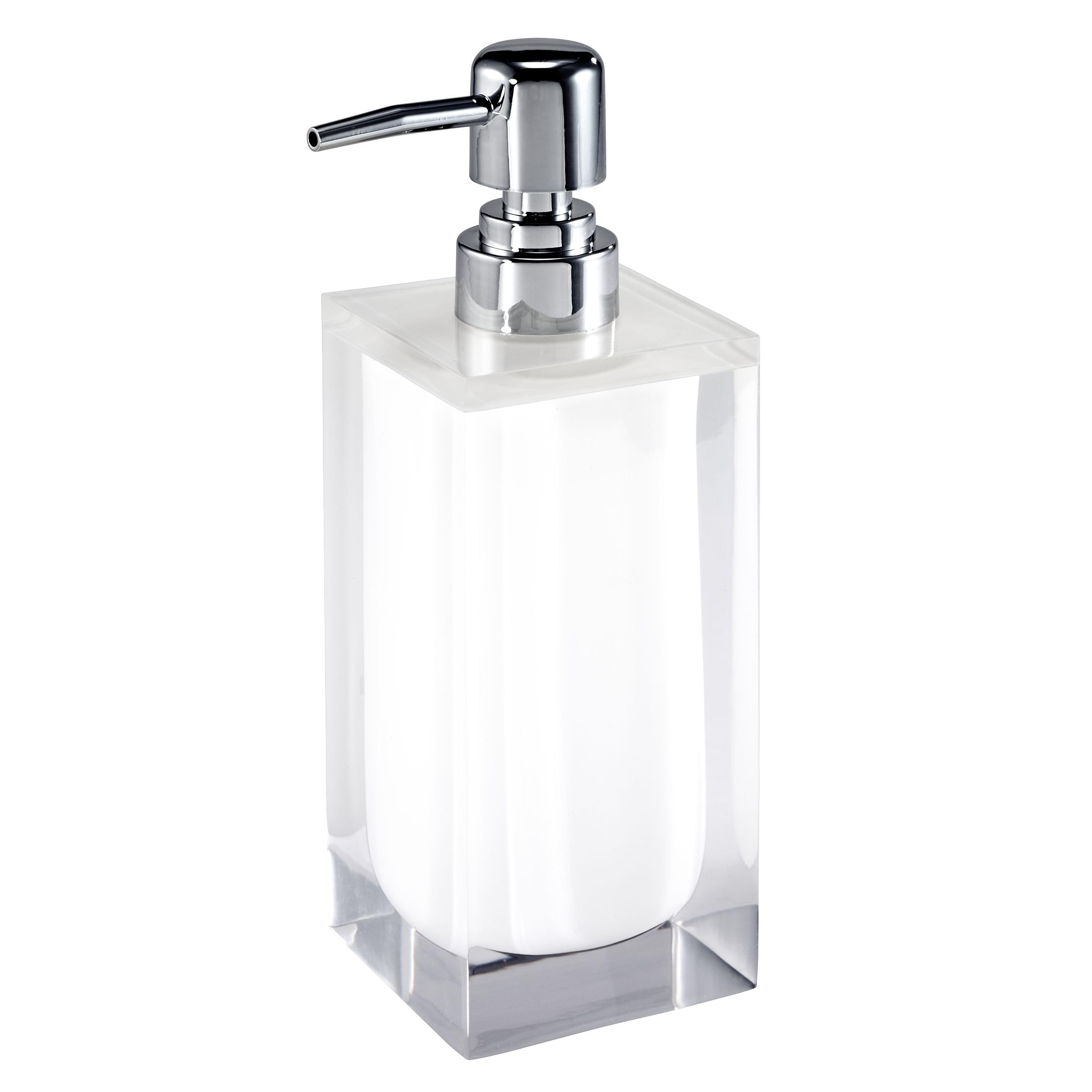 IZOD Resin Bathroom Essentials, White, Lotion Pump/Soap Dispenser