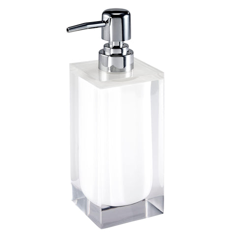 IZOD Resin Bathroom Essentials, White, Lotion Pump/Soap Dispenser