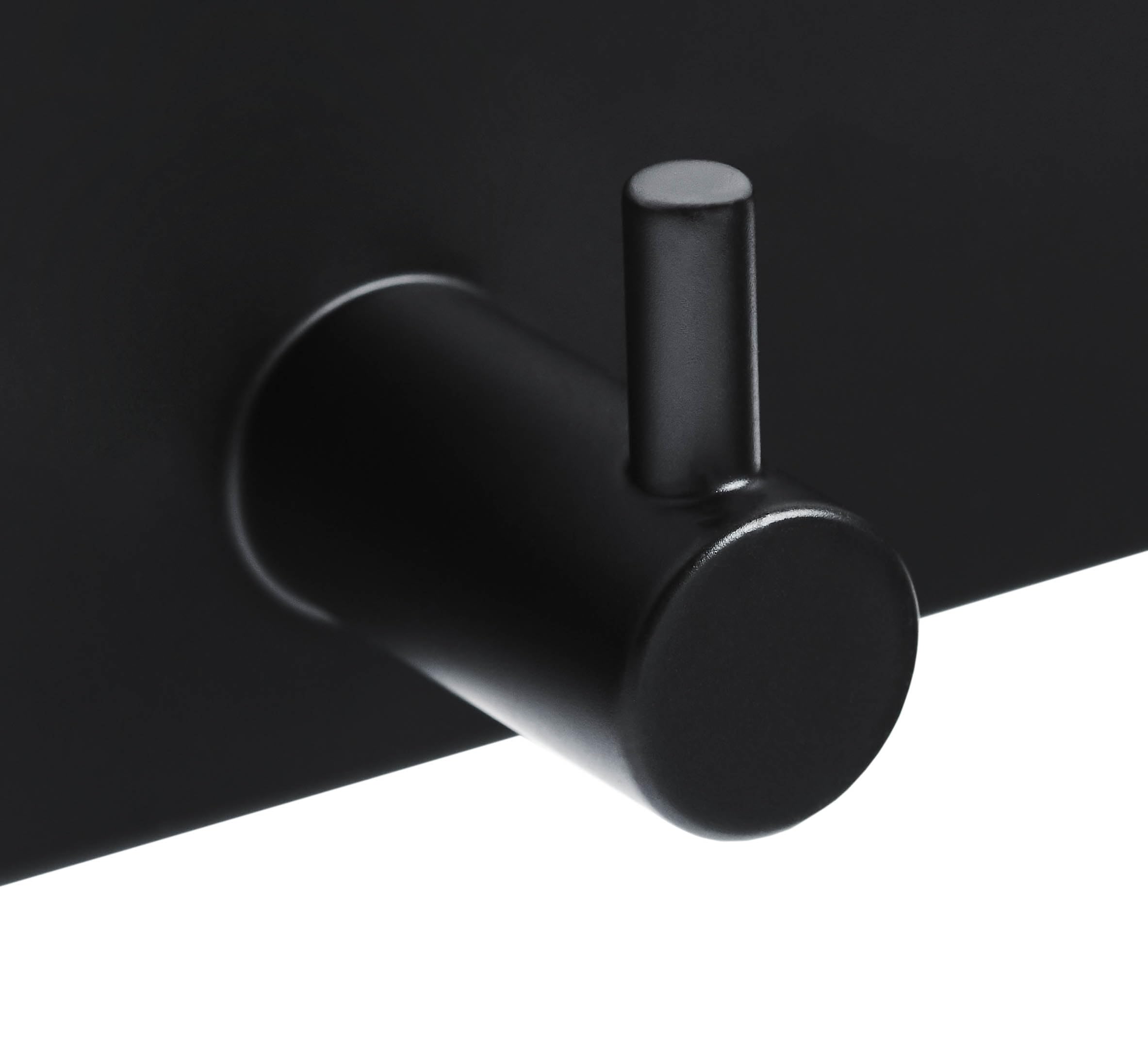 Brute Strength – Stainless Steel wall Coat Rack – Black – 21 Hooks · 144 cm