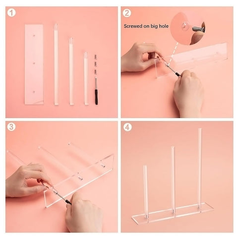 SANTUO Acrylic Hair Accessories Organiser for Silk Hair Ties, Hair Scrunchies Display Rack