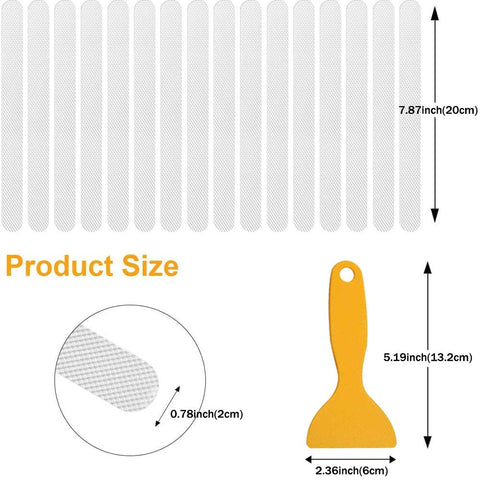 Ruitena - 36pcs Non-Slip Strip Stickers, Anti Slip Grip Stickers Non Slip Strips Pad Bathtub Flooring Safety Tape Mat for Bath Shower (20mm * 200mm)
