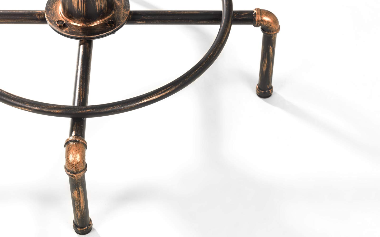 Julian Bowen Rockport Bar Table for 2-4, Pipework, Wood - H105 x W66cm