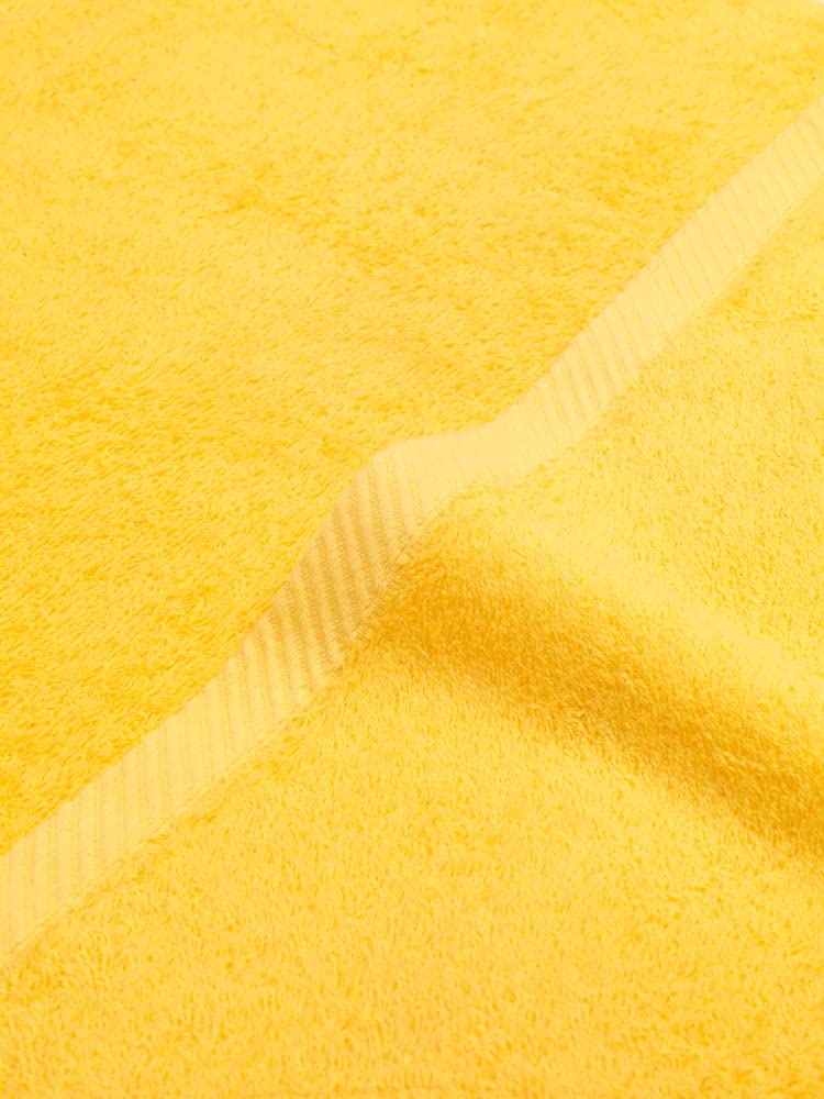 Top Towel - Plus - Large Bath Towels - Bathroom Towels - 2 Hand or Sink Towels - 50 x 100 cm - 100% Cotton - Lemon