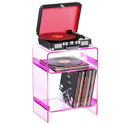 solaround Acrylic Side Table, 45 x 30 x 58 cm, Pink