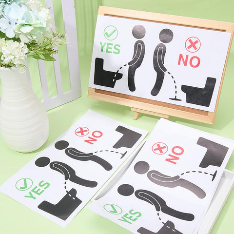 GORGECRAFT 5Pcs Toilet Target Aiming Stickers Potty Training Toilet Pee Target Decal Removable Self Adhesive Black Waterproof Bumper Decals for
