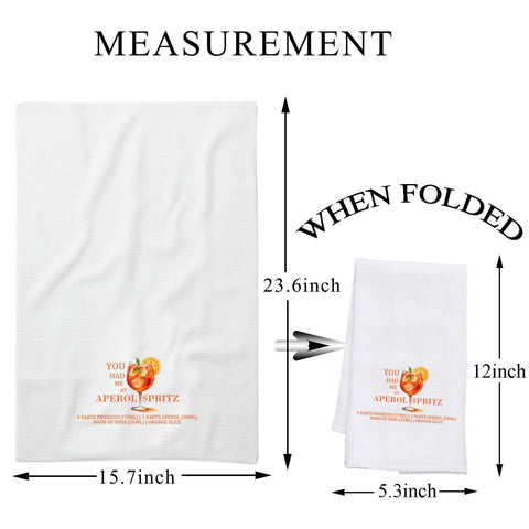 PLITI Aperol Spritz Lover Gift Aperol Spritz Fan Gift You Had Me At Aperol Spritz Kitchen Towel Italian Summer Spritz Gift (Aperol Spritz TWU)