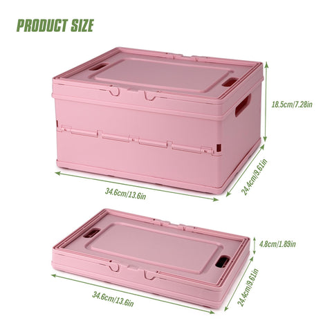 Vivikivi Collapsible Storage Crate,Plastic Storage Box, Green