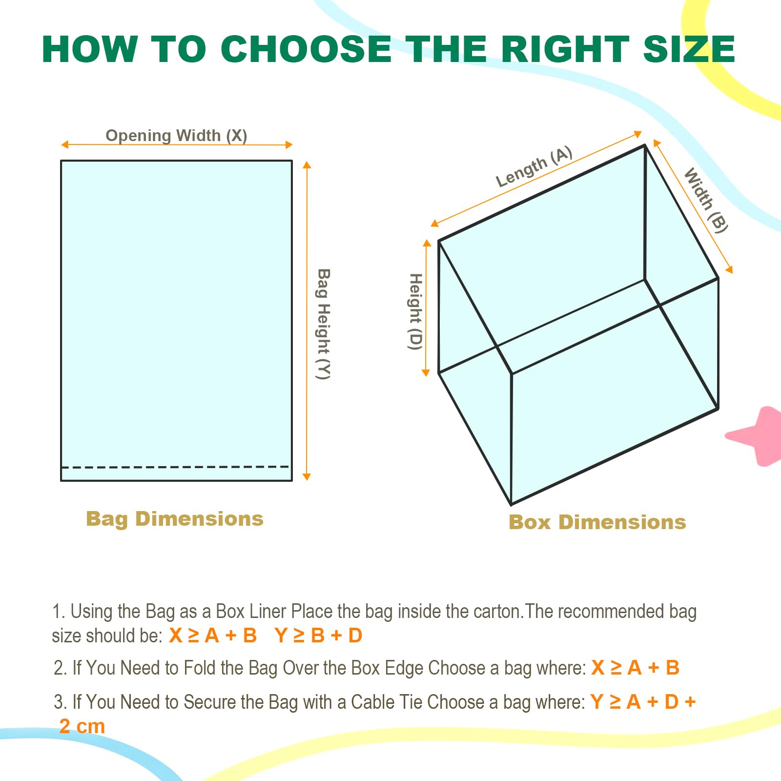Extra Large Clear Plastic Bags - 150 x 150cm 5 Pack Heavy Duty Large Plastic Storage Bags with Zip Ties