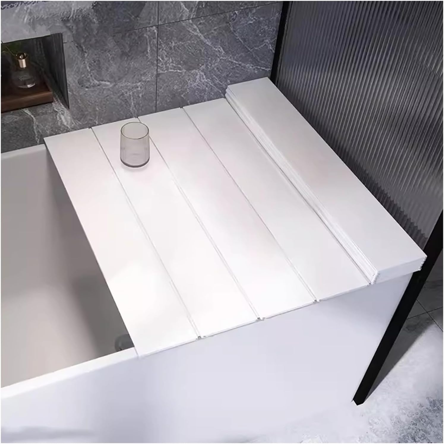LXSEHN PVC Folding Bathtub Tray, Bath Tub Lid for Home (75x170x0.7cm)