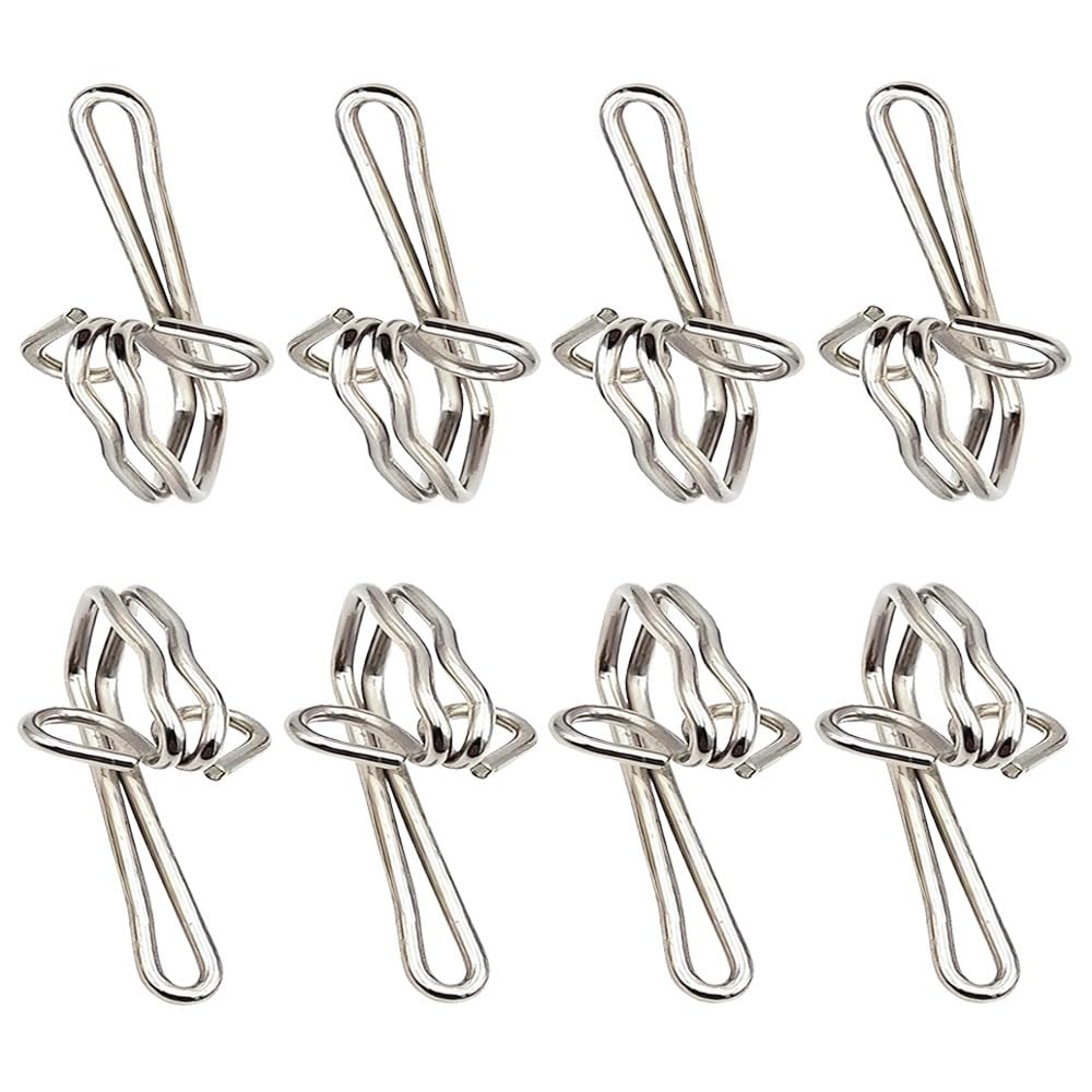 GZSYWZ 100 Pieces Curtain Hooks - Rustproof Metal Curtain Header Tape Drapery Hooks Heavy Duty Curtain Hooks Multi-Purpose Hooks Door Curtains Shower