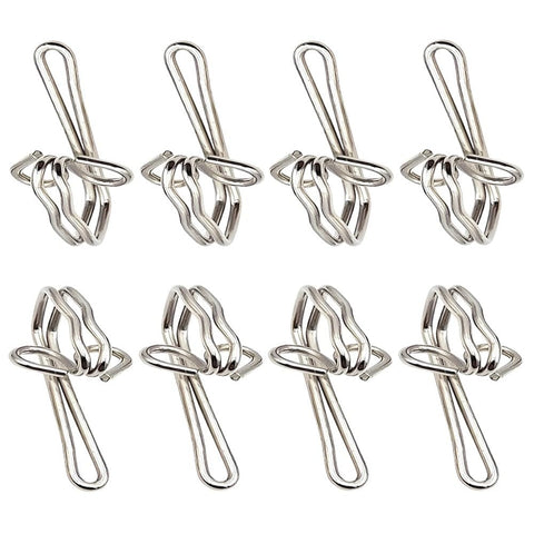 GZSYWZ 100 Pieces Curtain Hooks - Rustproof Metal Curtain Header Tape Drapery Hooks Heavy Duty Curtain Hooks Multi-Purpose Hooks Door Curtains Shower