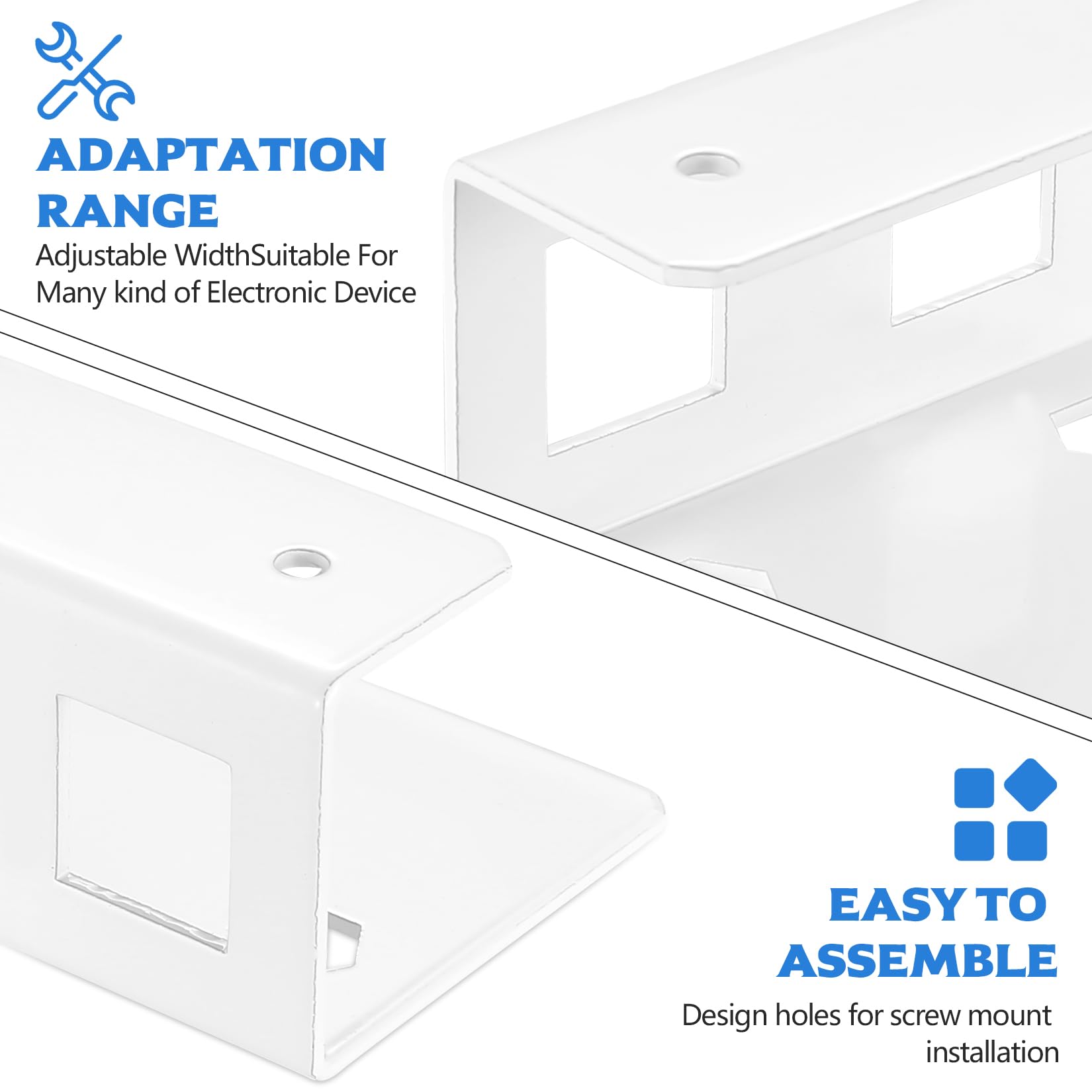 qiwuhai 3 Pcs Under Desk Laptop Mount, Under Table Laptop Holder Storage, Metal Under Desk Holder