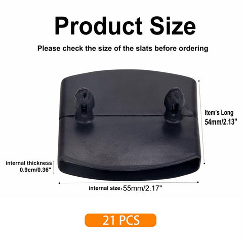 Sewokon 21 Pcs Bed Slat Centre Caps Holders, Plastic Slat Holders, Lattenrost Kappen, Replacement Kits Bundles (55mm x 9mm Inside)