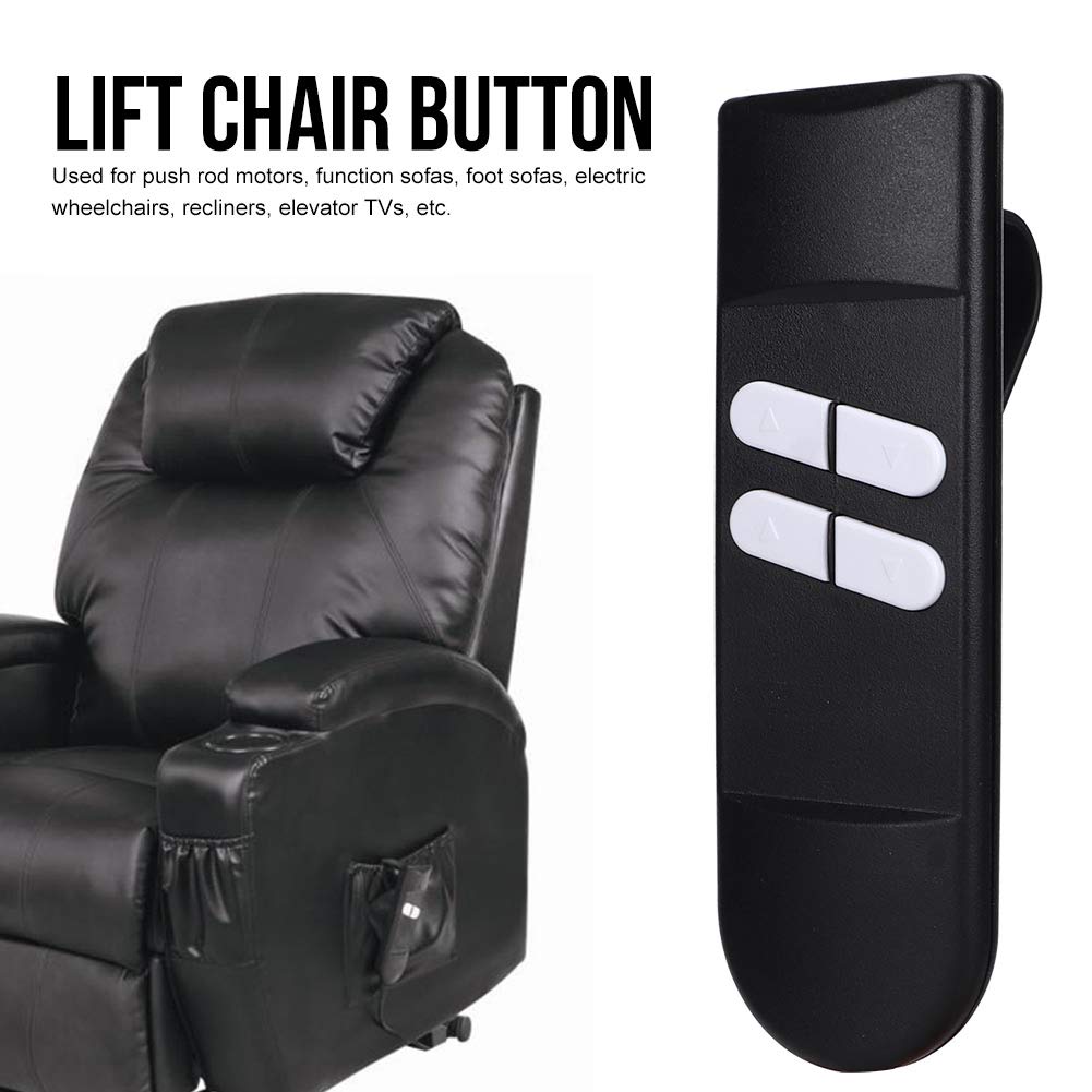 4 Button Remote Control Handset Manual Lift Chair Portable Parts Switch Replacement Electric Tilt Controller for Sofas, Wheelchairs, etc
