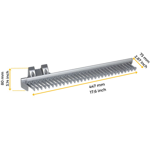 Emuca - Extractable lateral tie rack for wardrobe, Aluminium and plastic, Matte anodized