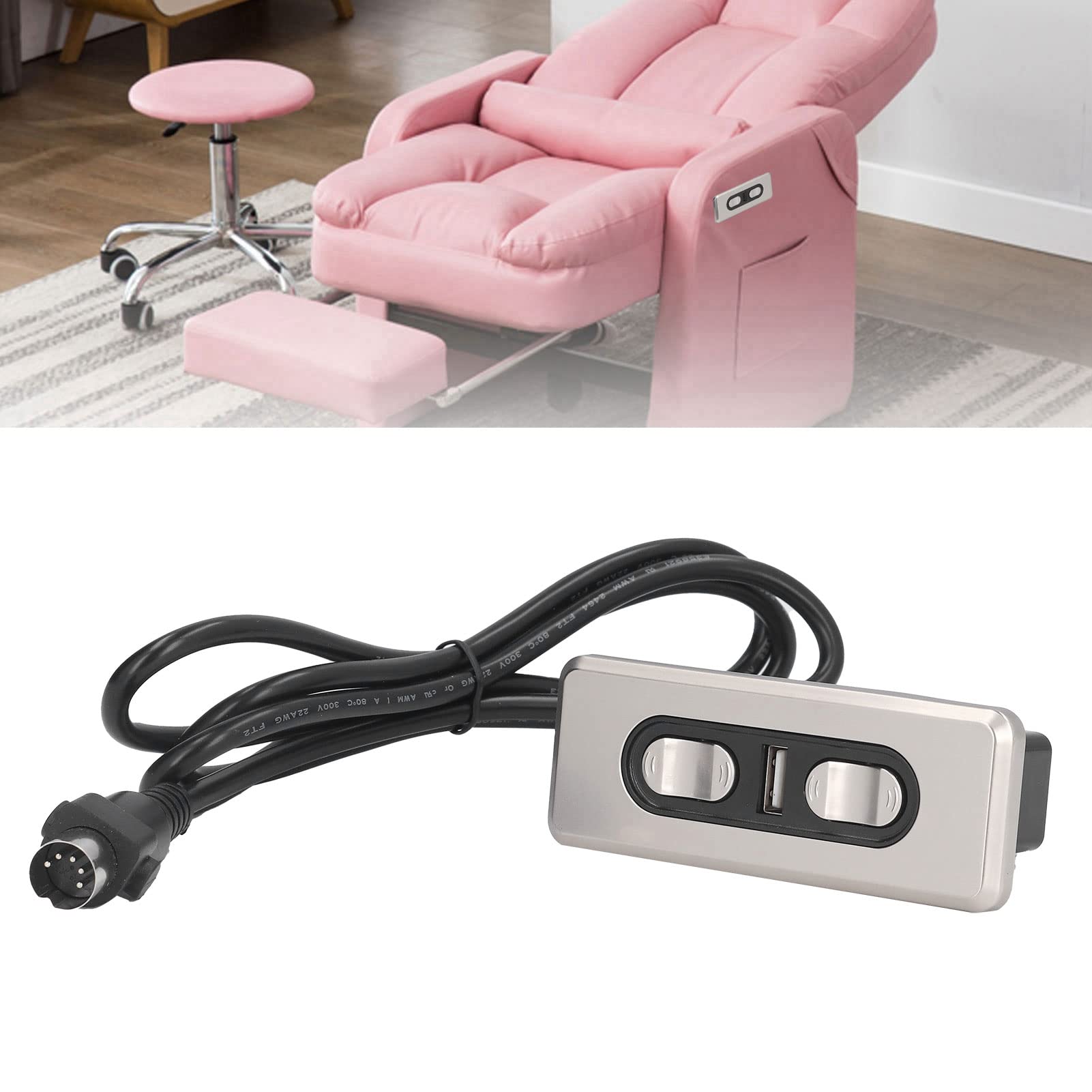 Haofy Dual Motor 12V/29V Electric Sofa Controller Recliner Lift Controller with USB Charging Port 5P Recliner Electric Sofa Manual Hand Controller