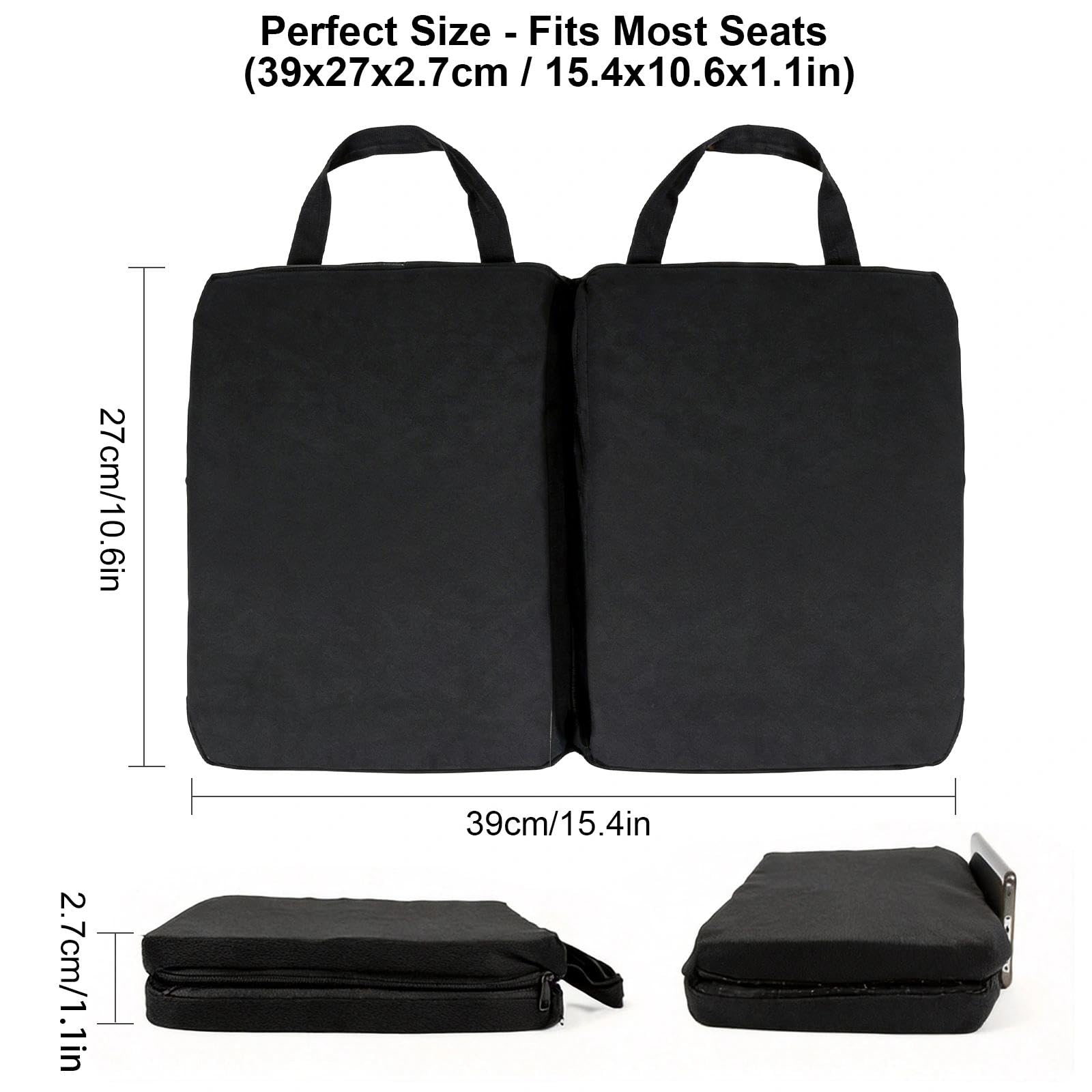 Gel Seat Cushion, Foldable Pressure Relief Cushions Non-Slip Ergonomic