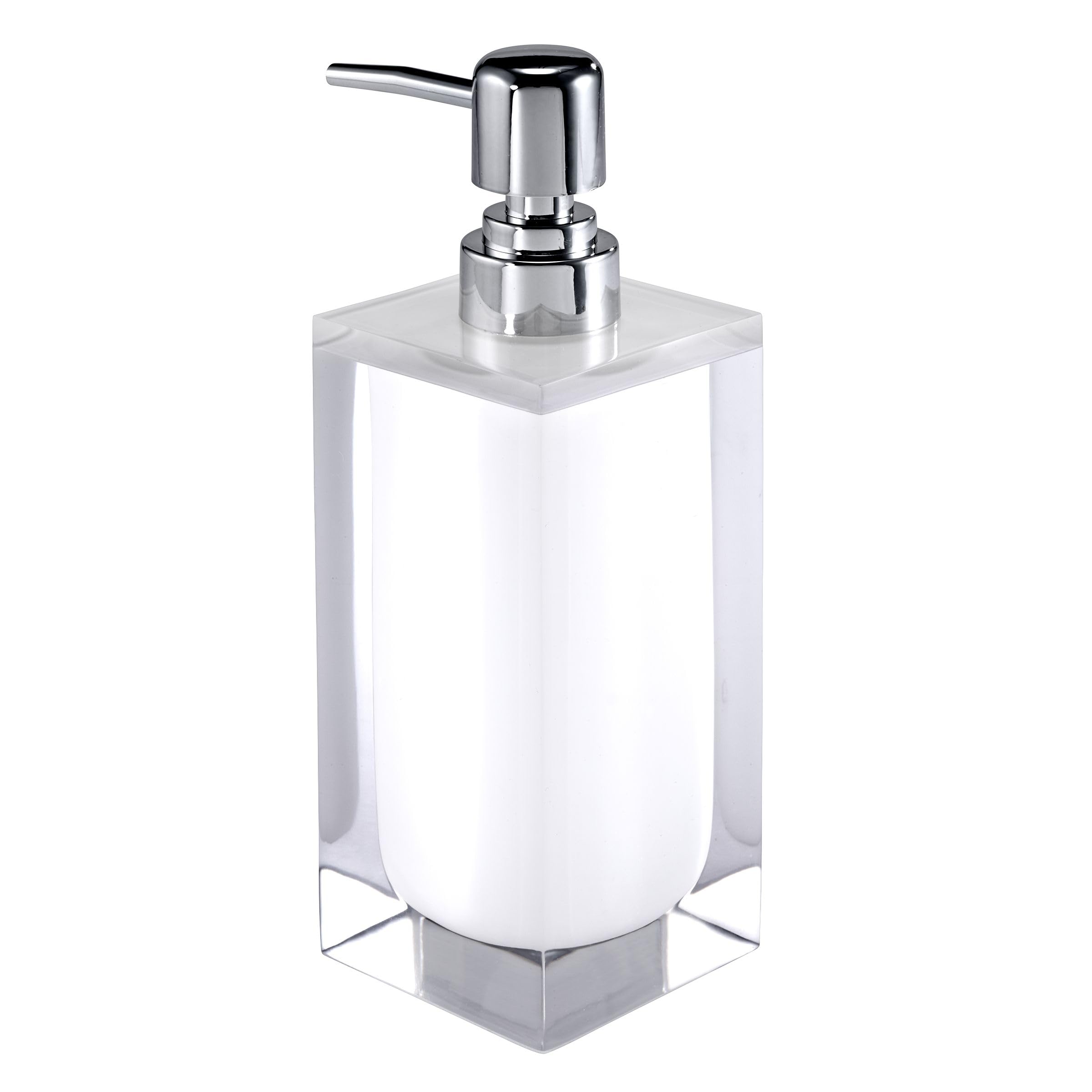 IZOD Resin Bathroom Essentials, White, Lotion Pump/Soap Dispenser