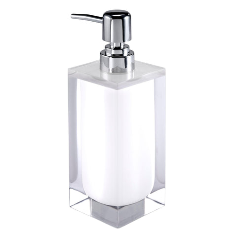 IZOD Resin Bathroom Essentials, White, Lotion Pump/Soap Dispenser