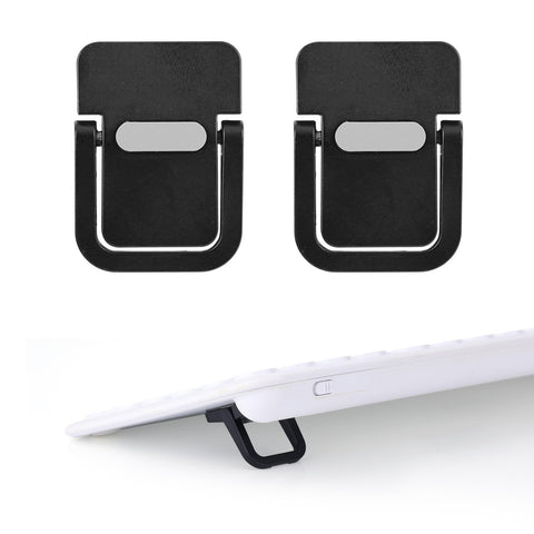 Penitue 2pcs Mini Portable Laptop Stand, Zinc Alloy Foldable Laptop Keyboard Riser Self-Adhesive Kickstand Invisible Computer Notebook Holder Lift