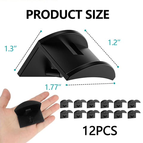 : GaoBangM 12 Pack Self Adhesive Hat Holder Cap Hooks Hat Rack for Wall
