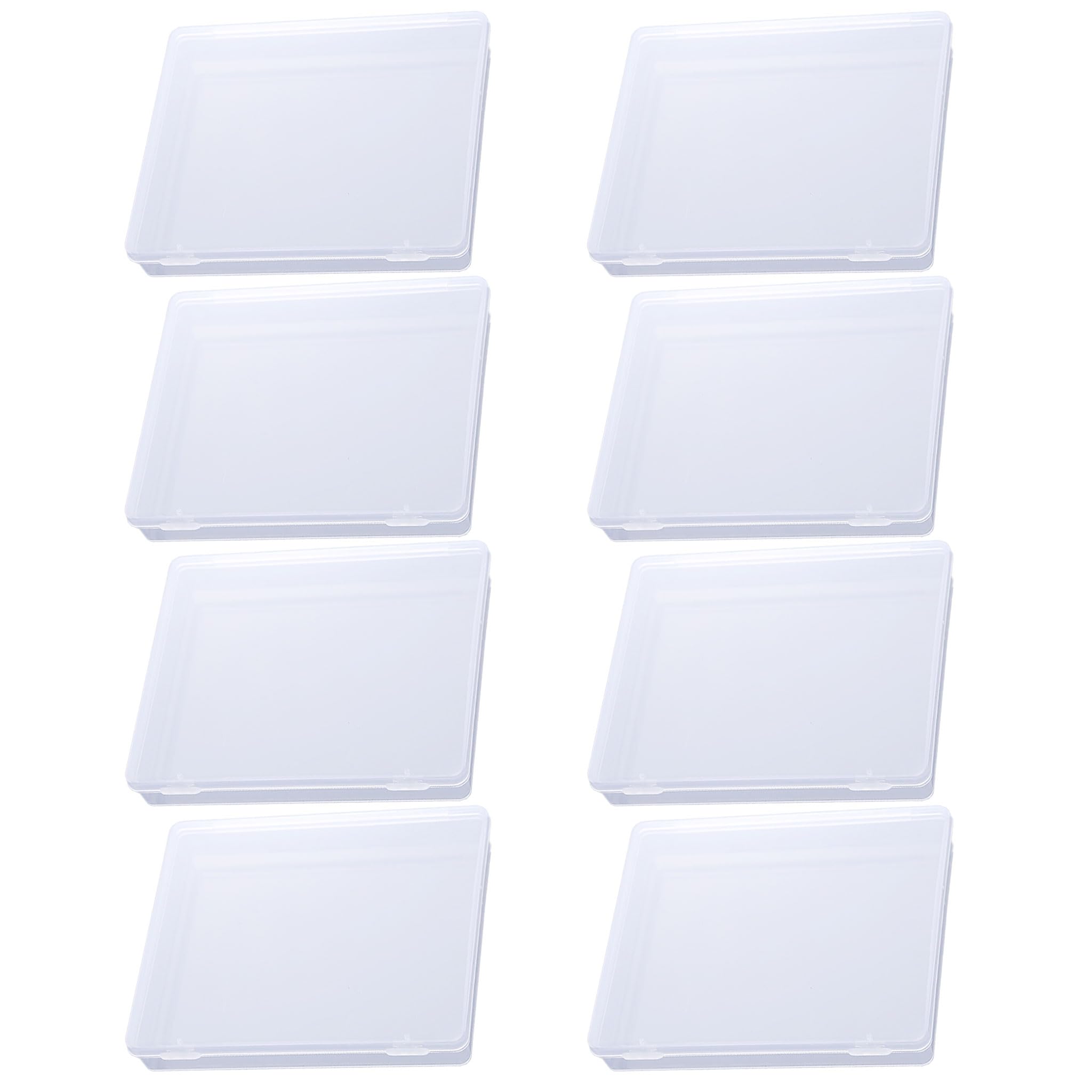 Nybrax 8 PCS Plastic Containers with Lids Plastic Drawers Storage Drawers Square Empty Clear Plastics Storage Containers Box Case with Lids for Small