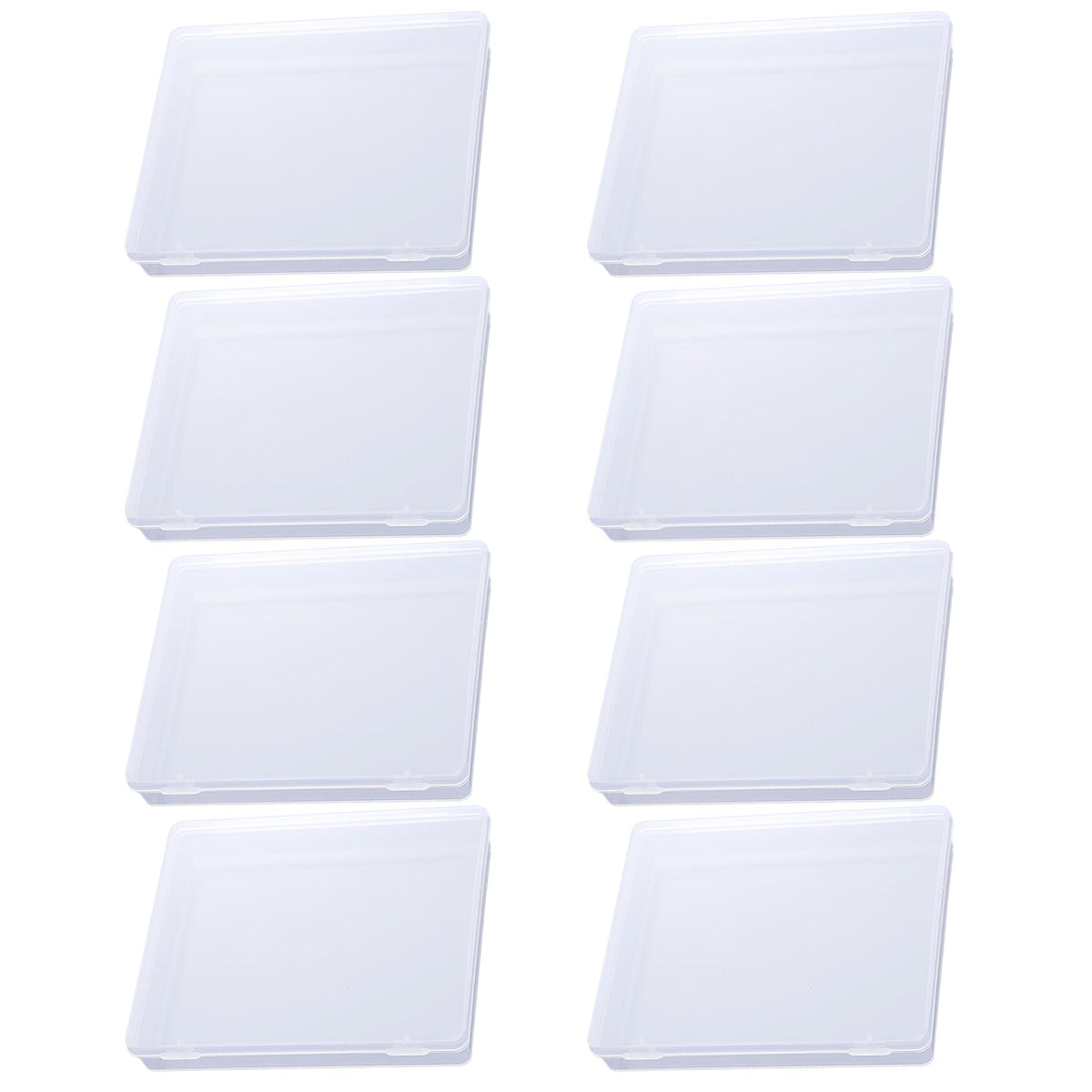Nybrax 8 PCS Plastic Containers with Lids Plastic Drawers Storage Drawers Square Empty Clear Plastics Storage Containers Box Case with Lids for Small