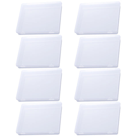 Nybrax 8 PCS Plastic Containers with Lids Plastic Drawers Storage Drawers Square Empty Clear Plastics Storage Containers Box Case with Lids for Small
