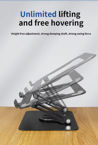Bushora Laptop Stand for Desk, Portable Adjustable 360 Degree Rotatable Laptop Stand for MacBook and All Laptops Notebooks