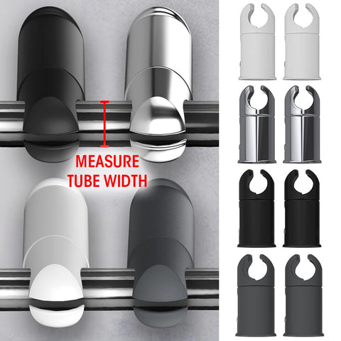 Clamp Brackets for Heated Towel Rail Radiators Flat & Curved (Chrome, 25mm Tube Width)